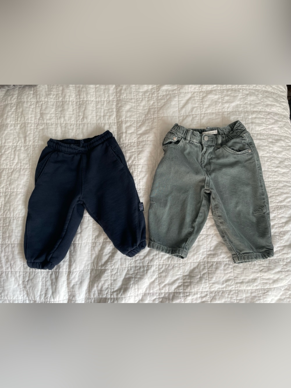 Zara Navy Sweatpants & Zara Olive Green Jeans Set